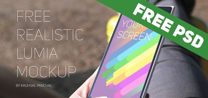 Free Realistic Windows Lumia Mockup