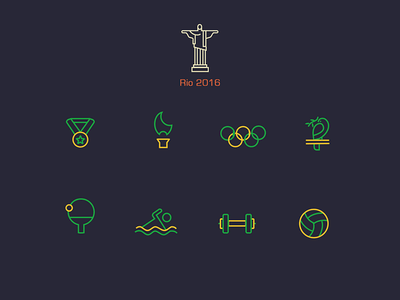 2016 Rio Summer Olympics Icons