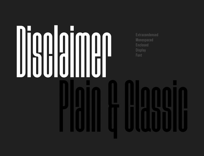 Disclaimer Font