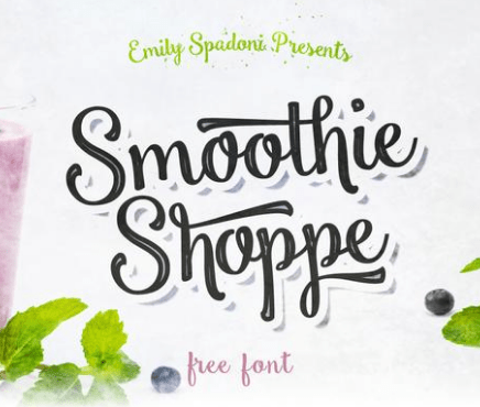 Smoothie Shoppe - Free Script Font